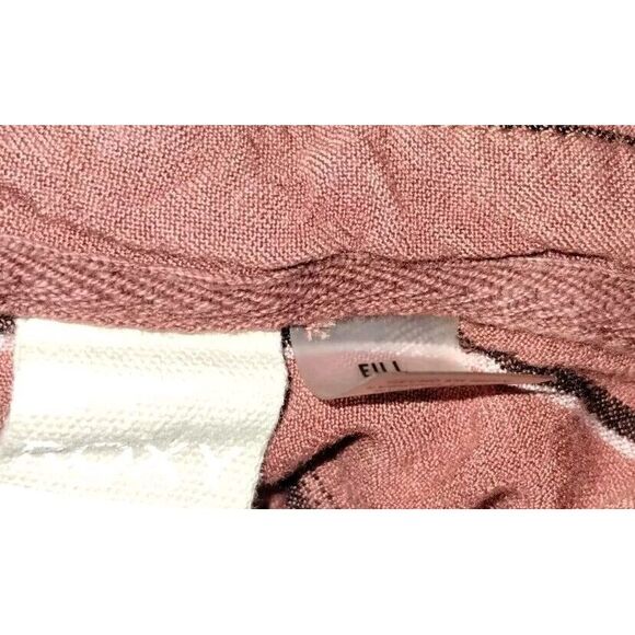 Roxy Concrete Street Shirt Womens Size 10 Long Sleeve Button-Up Rust/White - Picture 5 of 9